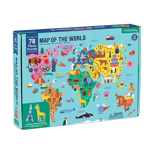78 Pcs Geography Puzzle/Map of the World