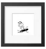 Cadre Snoopy - Peanuts Skateboard Framed Print