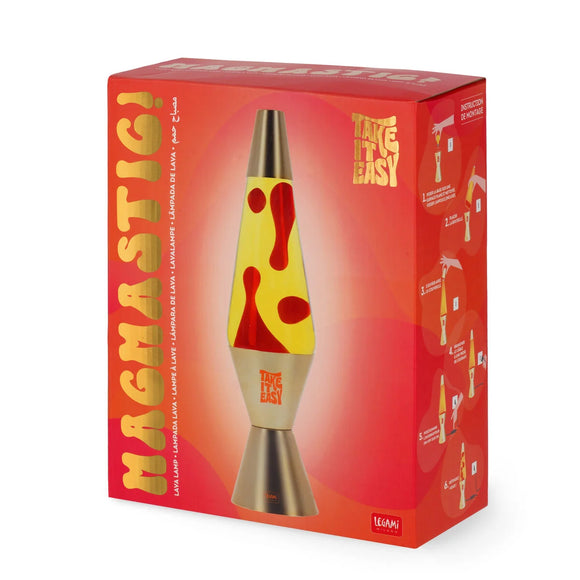 Lampe Lave Rouge & Or