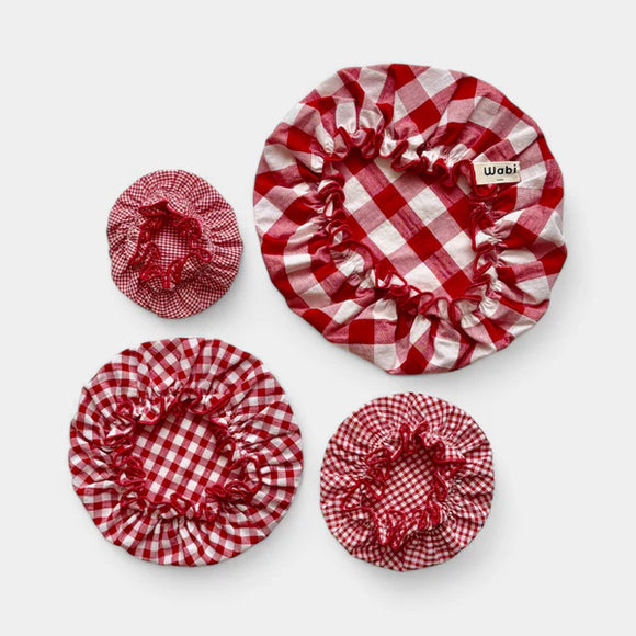 Set de 4 charlottes - Vichy Rouge