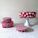 Set de 4 charlottes - Vichy Rouge