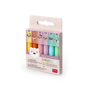 Set de 6 mini surligneurs pastel - Teddy's Style
