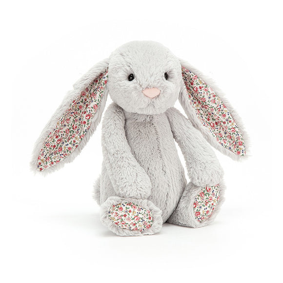 Lapin Blossom gris & liberty - Medium Blossom Silver Bunny