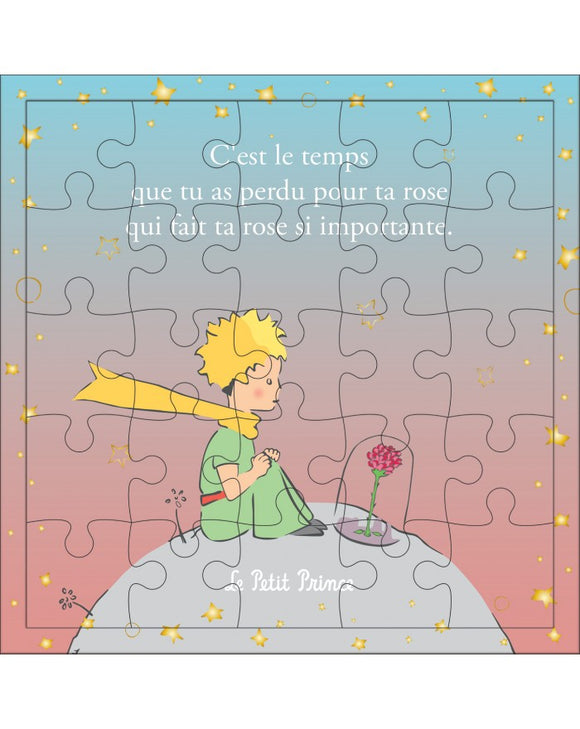 Carte postale puzzle - Le Petit Prince Rose