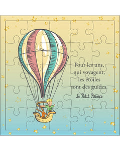 Carte postale puzzle - Le Petit Prince Montgolfière