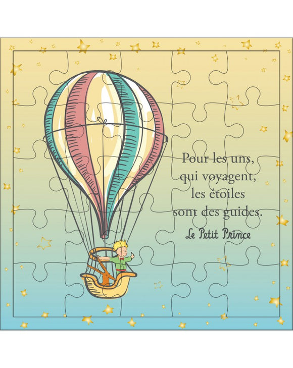 Carte postale puzzle - Le Petit Prince Montgolfière