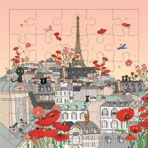 Carte puzzle Paris En Fleurs