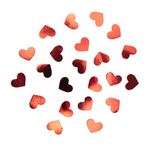 Confettis de table coeurs rouges